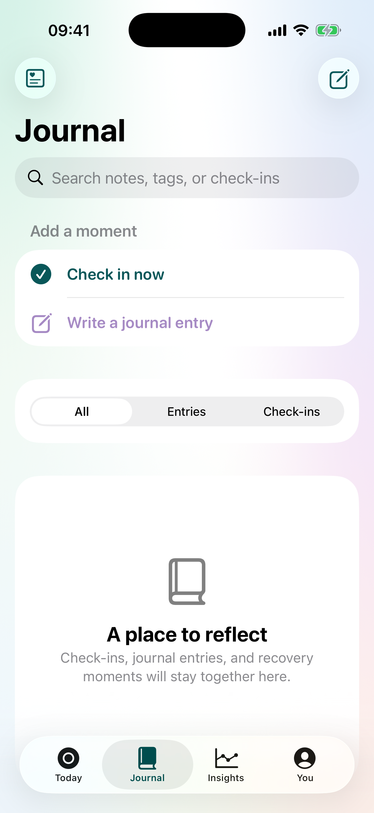 AuraZen Journal Screen